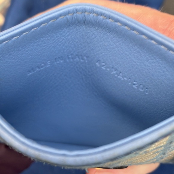 Rare Color: Christian Dior 30 Montaigne Light Blue Credit Card Holder - Picture 4 of 8